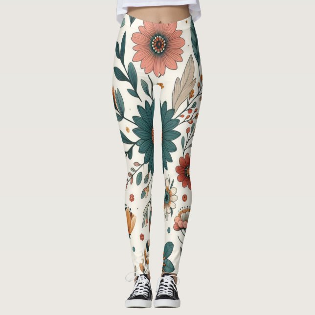 Leggings Blossoms Pastel (Anverso)