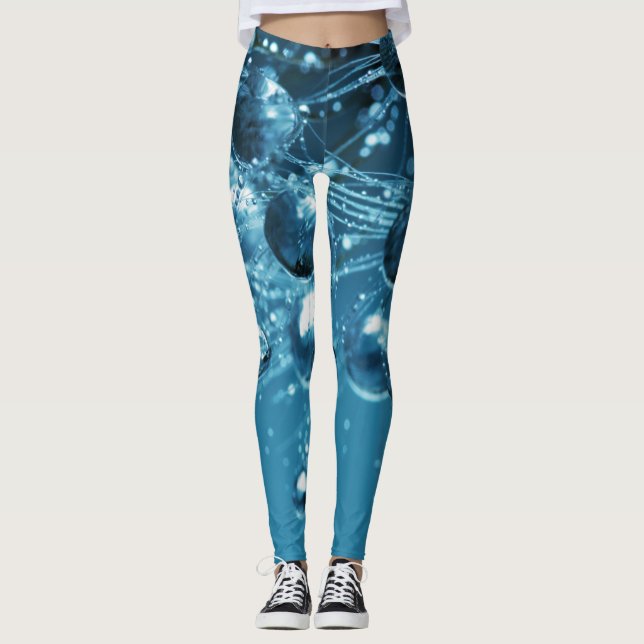 Leggings Blue Abstract Water Droplet (Anverso)