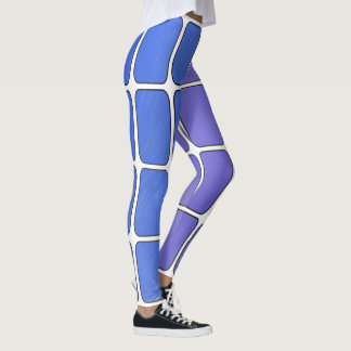 Leggings Blue and Pink Glass Bars