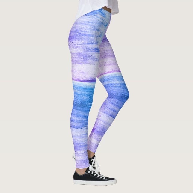 Leggings Blue and Purple Artsy Swirls (Derecha)