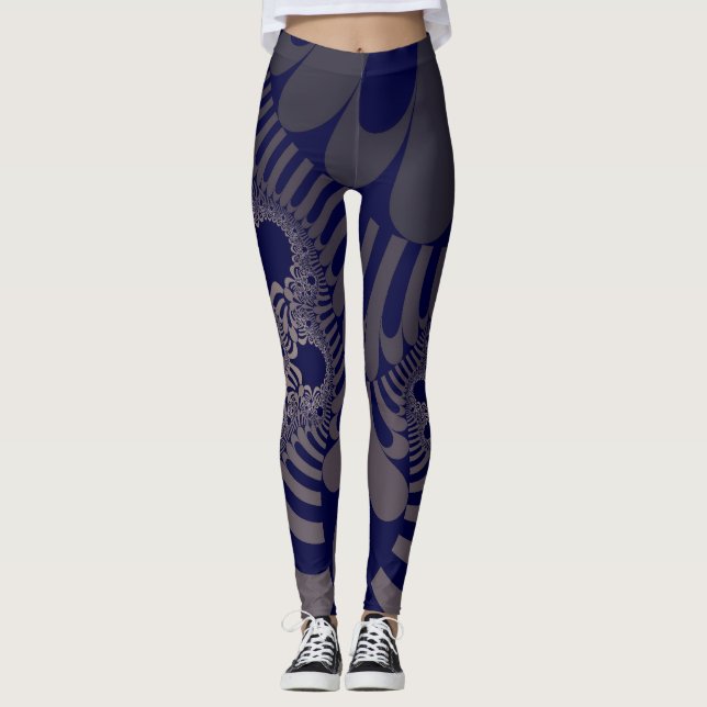 Leggings Blue and Silver Mod (Anverso)