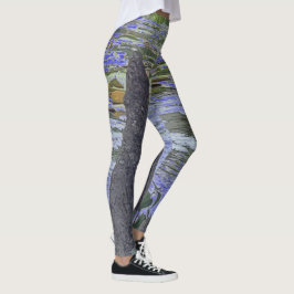 Leggings Blue Camouflage Look Neumatophores