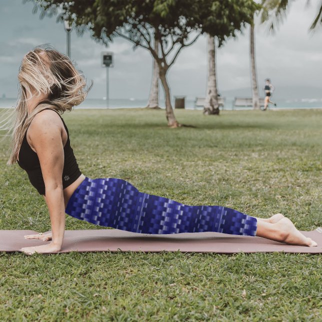 Leggings Blue Deep Purple Trippy Stripes Guay Psychedelic (Subido por el creador)