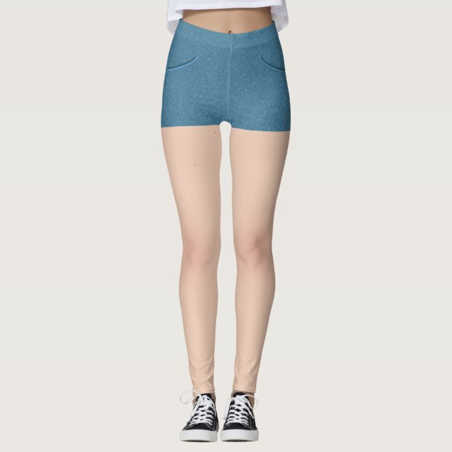 Leggings Blue Denim Shorts (Anverso)