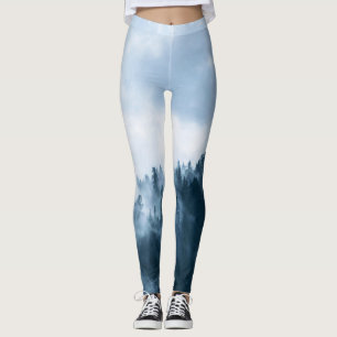Leggings Blue Foggy Rocky Mountains Adventure Colorado USA