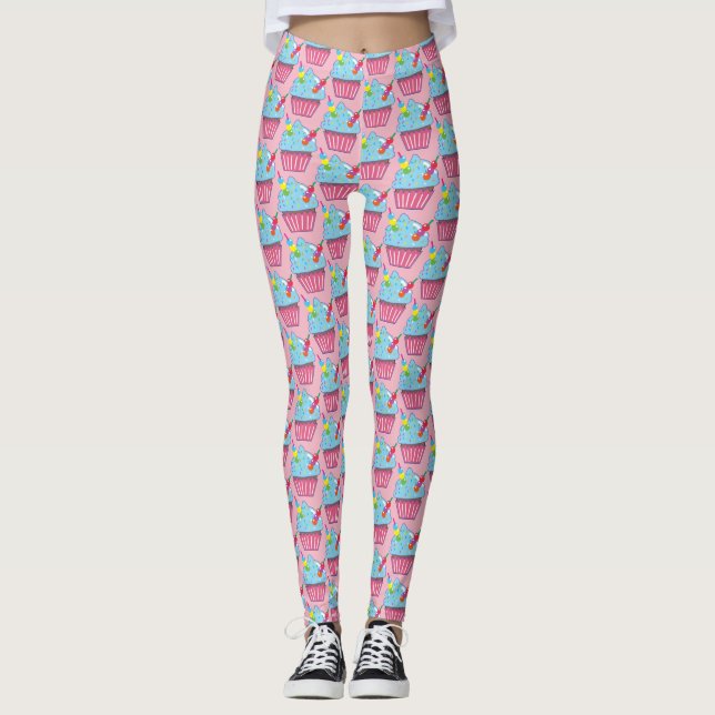 Leggings Blue Hawaii CUPCAKE (Anverso)