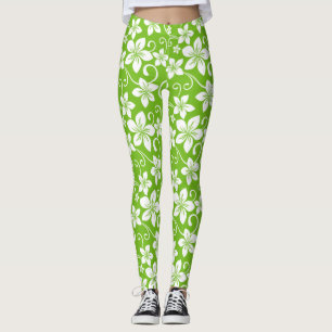 LEGGINGS BLUE HAWAII (LIME)