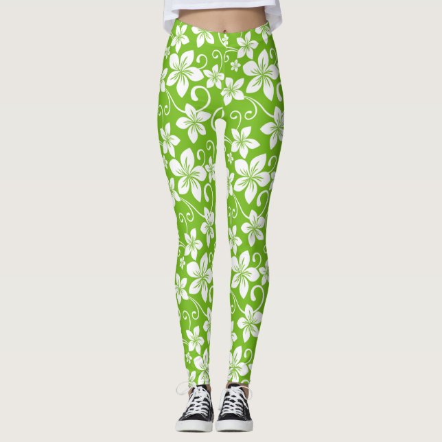 LEGGINGS BLUE HAWAII (LIME) (Anverso)