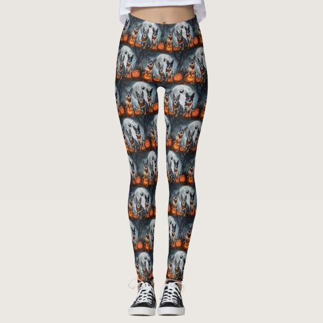 Leggings Blue Heeler Halloween Spooky (Anverso)