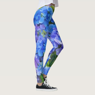 Leggings Blue Hydrangea Garden Leyendas de Arte