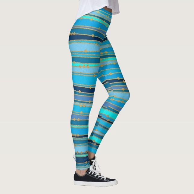 Leggings Blue Lagoon Zen | Leggencias de entrenamiento de p (Derecha)