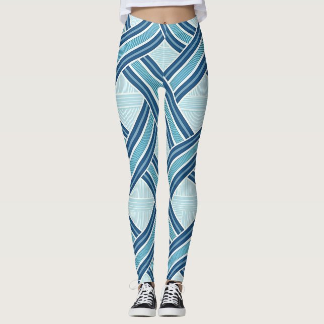 Leggings Blue Lines Pattern (Anverso)