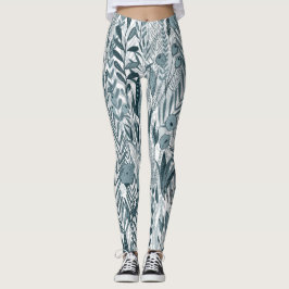 Leggings Blue Maximalist Garden