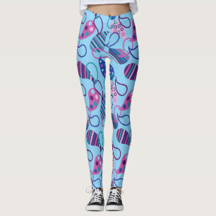 Leggings Blue Paisley
