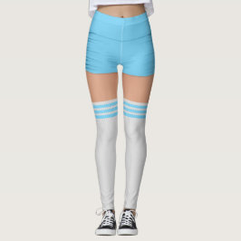 Leggings Blue Shorts Knee Socks Nombre Roller Derby