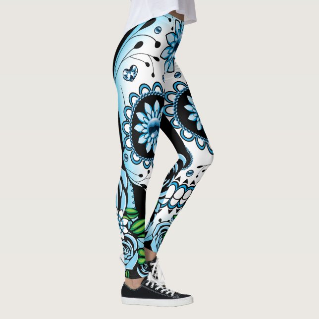 Leggings Blue Sugar Skull (Derecha)