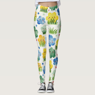 Leggings Blue Sunshine amarillo Grassy Camo Verde amarillo