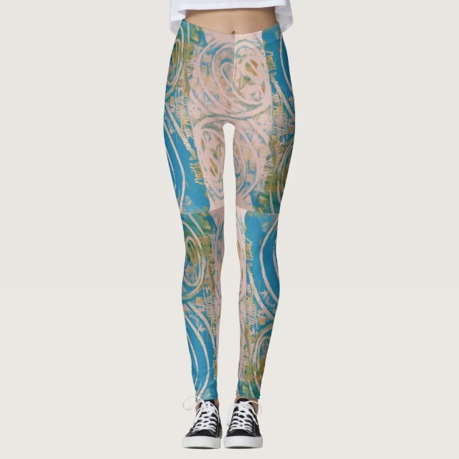 Leggings Blue Swirly (Anverso)