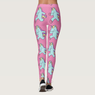 Leggings Blue Unicorn Running Thunder_Cove