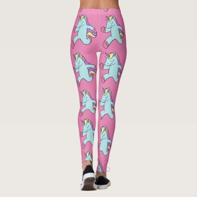 Leggings Blue Unicorn Running Thunder_Cove (Reverso)