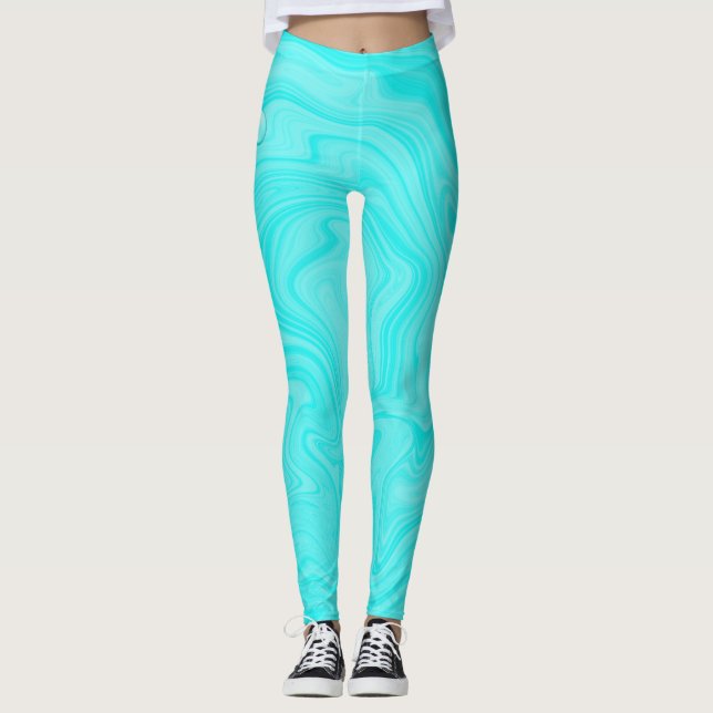 Leggings Blue Water Drops Piscina De Verano Fiesta De Cumpl (Anverso)