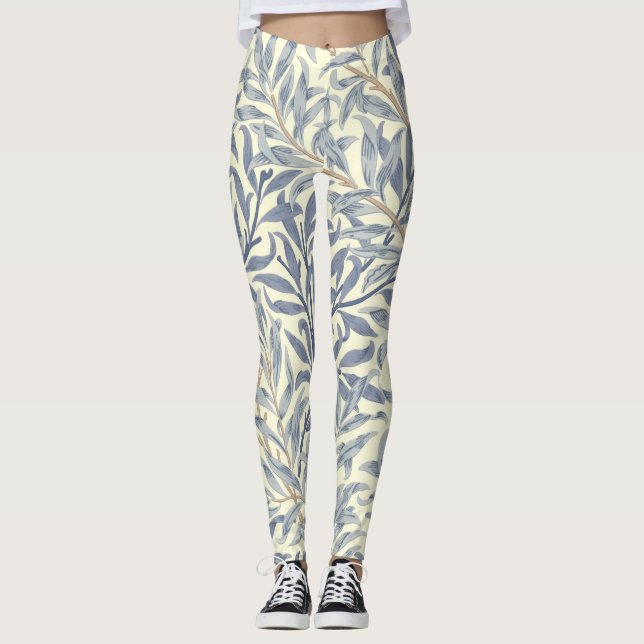 Leggings Blue Willow Bough (por William Morris) (Anverso)