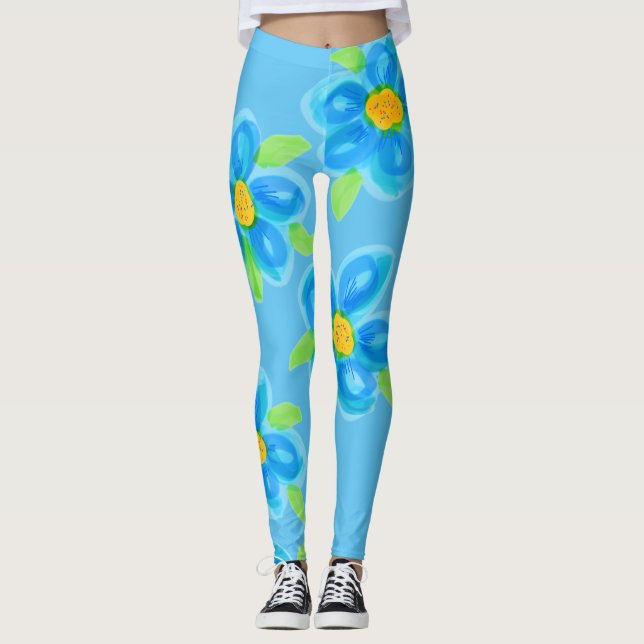 Leggings Blues con amarillo (Anverso)