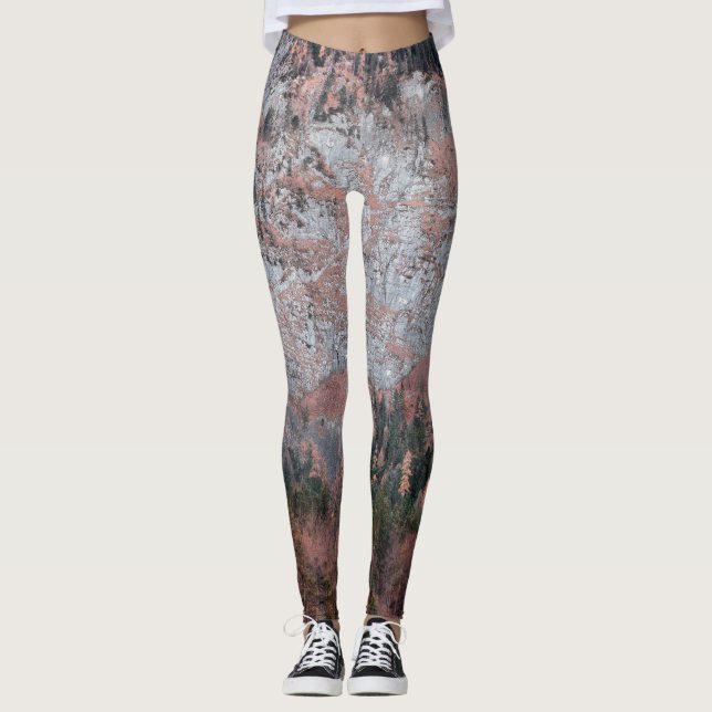 Leggings Blues de montaña rosa (Anverso)