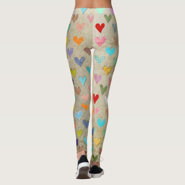 Leggings Boda de Corazón Rojo (Reverso)