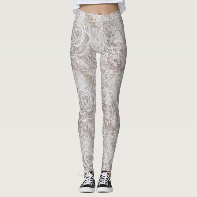 Leggings Boda de encaje blanco (Anverso)