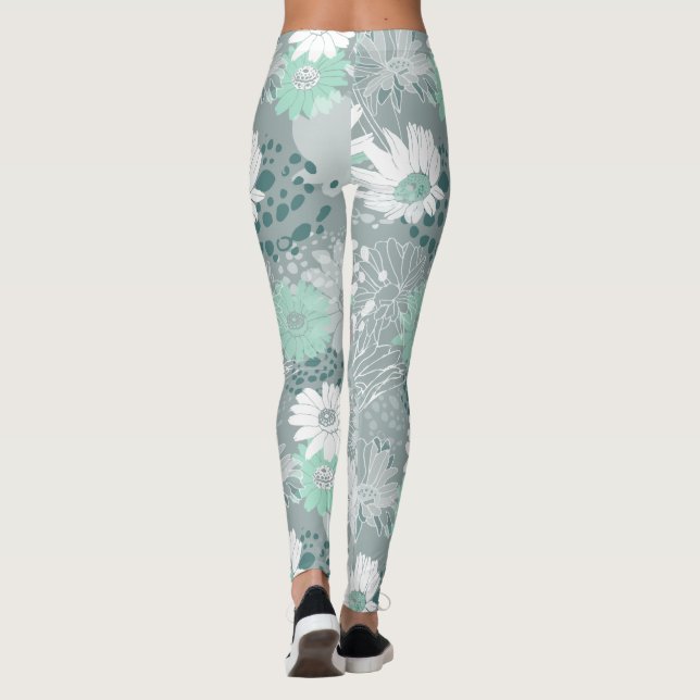 Leggings Bohemio alegre en las leggantas de Aqua (Reverso)