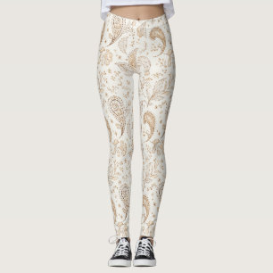 Leggings Bohemio hippie sesentero de la paz con estampado d