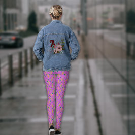 Leggings Boho Dusty Yellow Botanicals