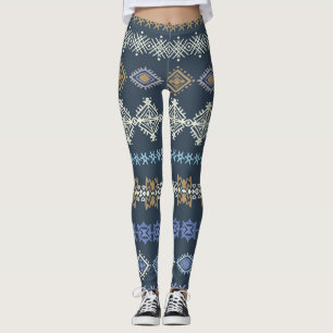 Leggings Boho étnico: arte tribal sin costuras.