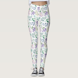 Leggings Boho floral botánico rosa romántico
