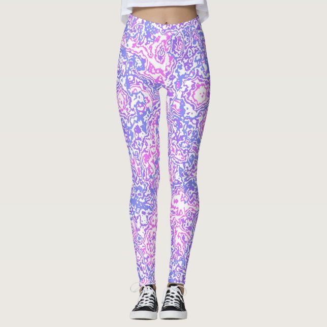 Leggings Boho Hippie Colorful Vibrant Jewant Tone Marble (Anverso)