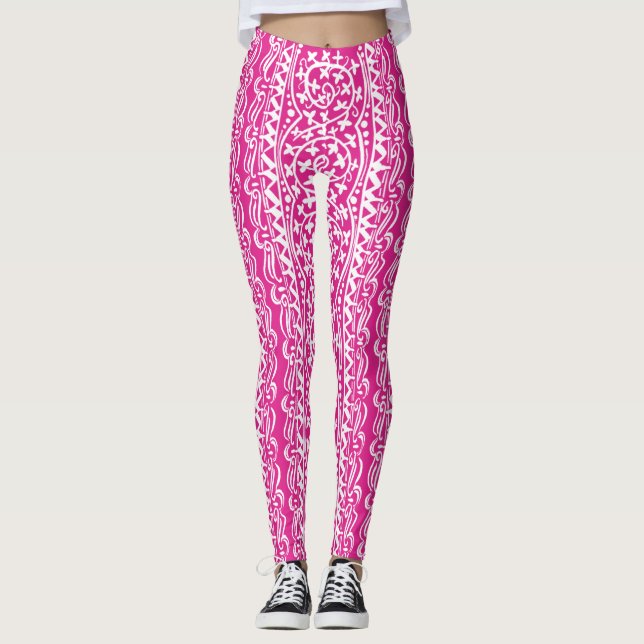 Leggings Boho Mandala Flores y Verano de hojas (Anverso)