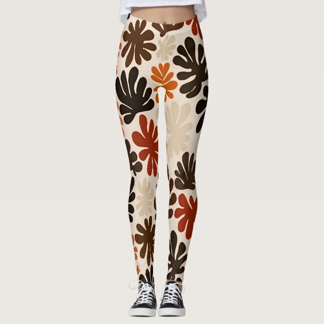 Leggings Boho Matisse Flower Pattern  (Anverso)