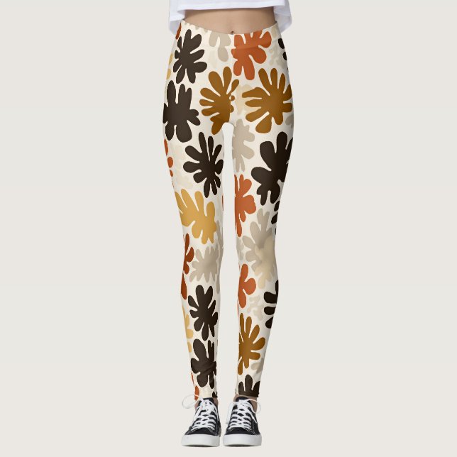 Leggings Boho Matisse Flower Pattern  (Anverso)