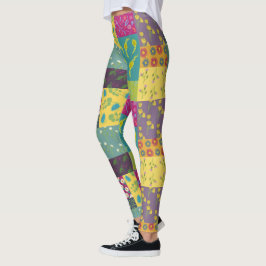 Leggings Boho Maximalist Patchwork Quilt