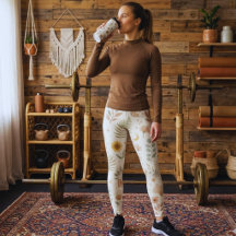 Leggings Boho Neutros Arcoíris Botánico Terroso