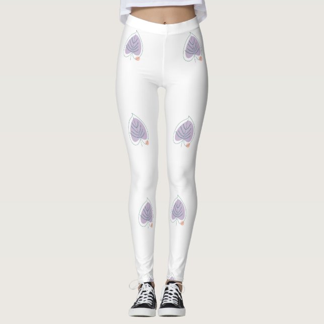 Leggings Boho Zen Little Lilac Leaf (Anverso)