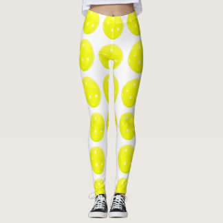 Leggings Bola amarilla de las polainas de Pickleball en