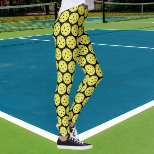 Leggings Bola amarilla divertida de Pickleball y deportes
