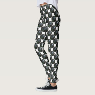Leggings Bolas De Césped Negro Y Gris, Piernas