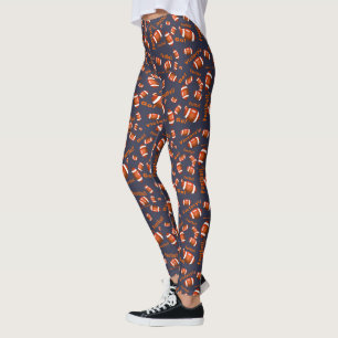 Leggings Bolas De Fútbol Y Textos Estadounidenses