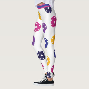 Leggings 💛 Bolas de pepinillo amarillas y 💜 púrpura 