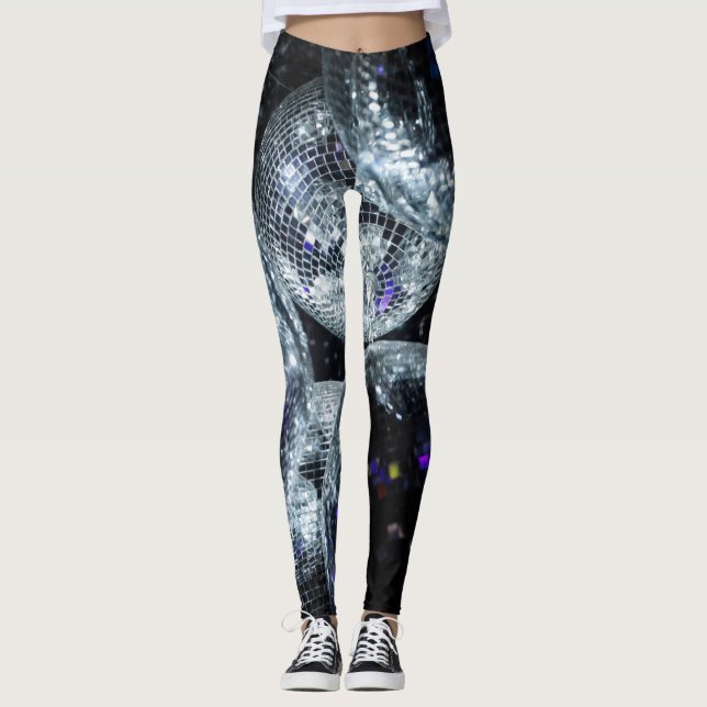 Leggings Bolas Disco: Atmósfera Fiesta oscura (Anverso)