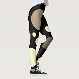 Leggings Bolas grises de crema enfocadas Resumen de piernas