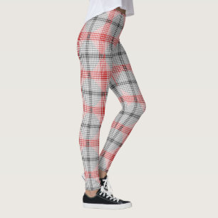 Leggings Bolas o agujeros de color negro a rojo, cuadrados 